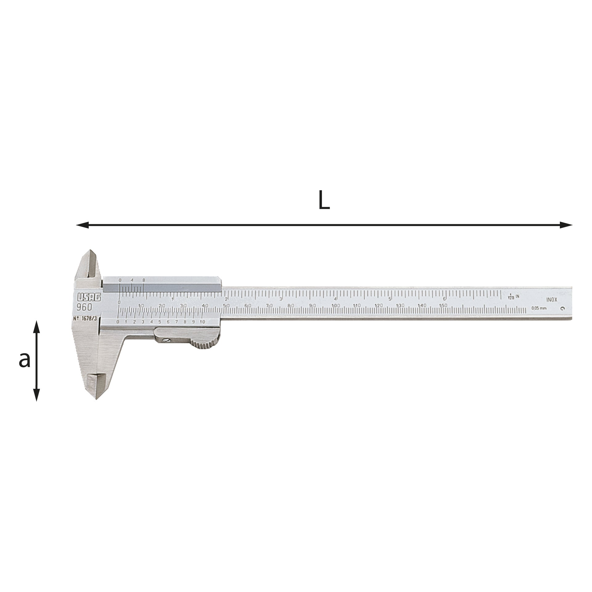 960 - Vernier caliper twentieth - Usag - U09600010 960 - Vernier caliper twentieth - Usag - U09600010